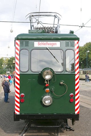 Zum 120-jährigen Bestehen führte die Evag am Tag der offenen Tür am 21. September alte Straßenbahnen vor.