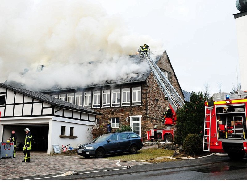 Brand bei Feuerwehr in Schmallenberg.