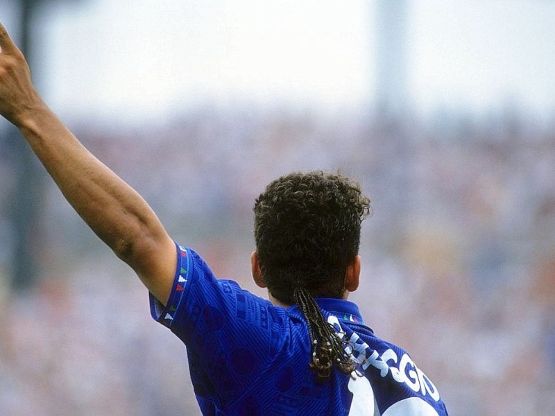 Mann trägt Zopf: Roberto Baggio.