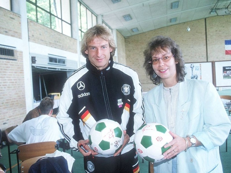 Hatte auch mal Mähne: Jürgen Klinsmann mit Sabine Töpperwien.