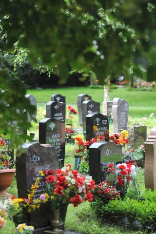 Der jüdische Friedhof.