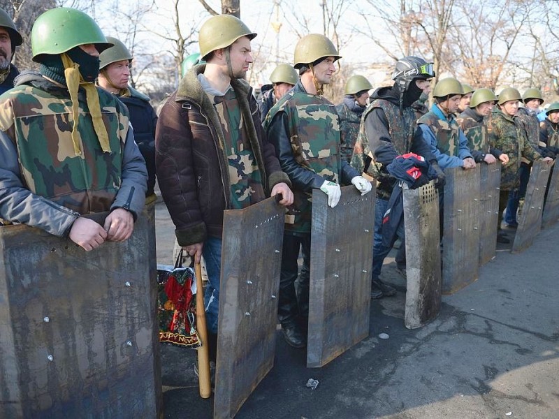 ...gingen die Proteste gegen die ukrainische Regierung in Kiew weiter.
