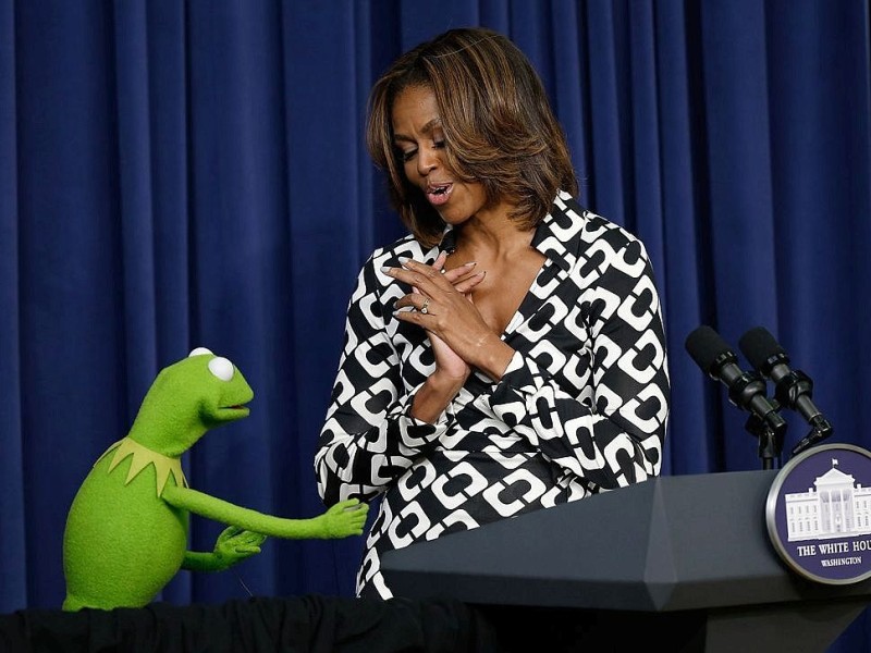 Du bist viel netter als Miss Piggy, sagte Kermit. Michelle war gerührt ...