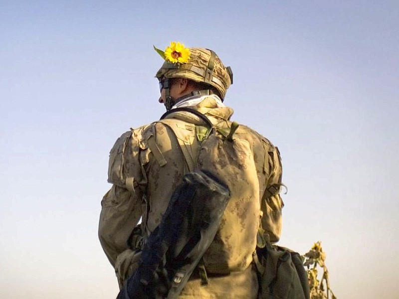 Ein kanadischer Soldat auf Patrouille in der Nähe von Kandahar.