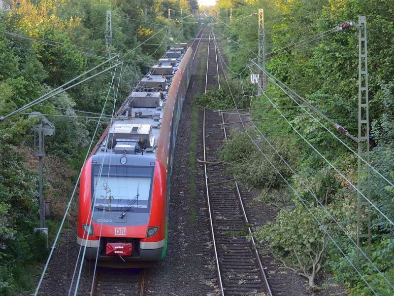 So sah es am Donnerstag noch auf der S-Bahnstrecke zwischen Essen und Bochum aus, hier in Wattenscheid.
