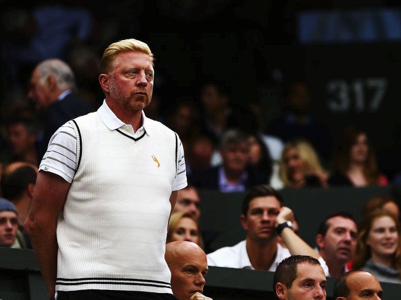Boris Becker betreut beim Tennisturnier in Wimbledon Novak Djokovic.