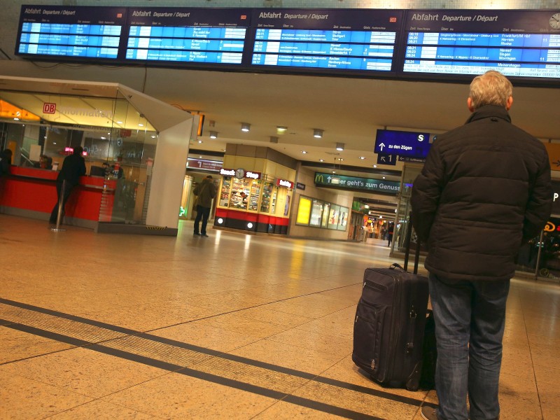 Die Auswirkungen des Lokführer-Streiks am Kölner Hauptbahnhof.