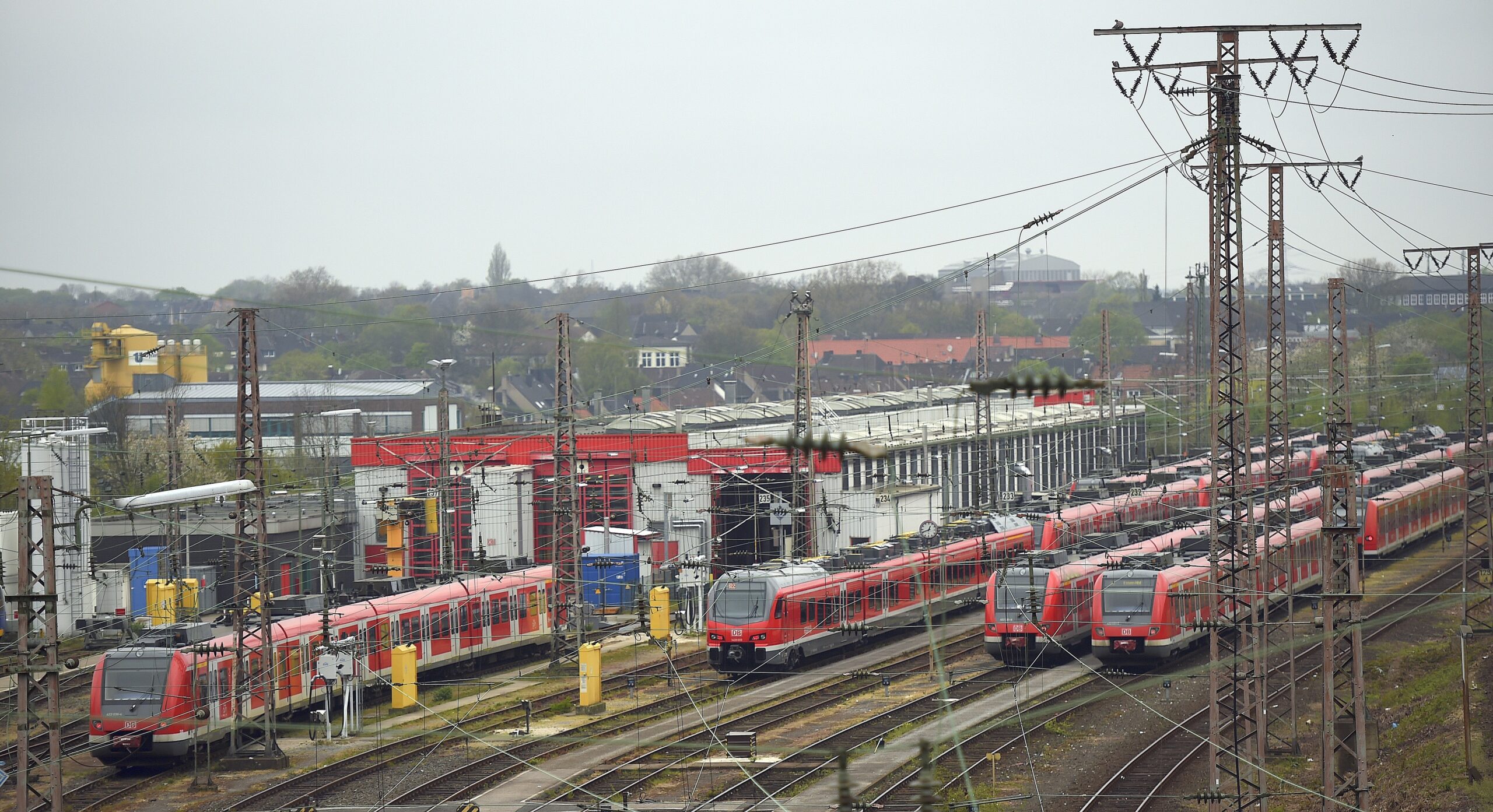 Lokführerstreik am Hauptbahnhof Essen.