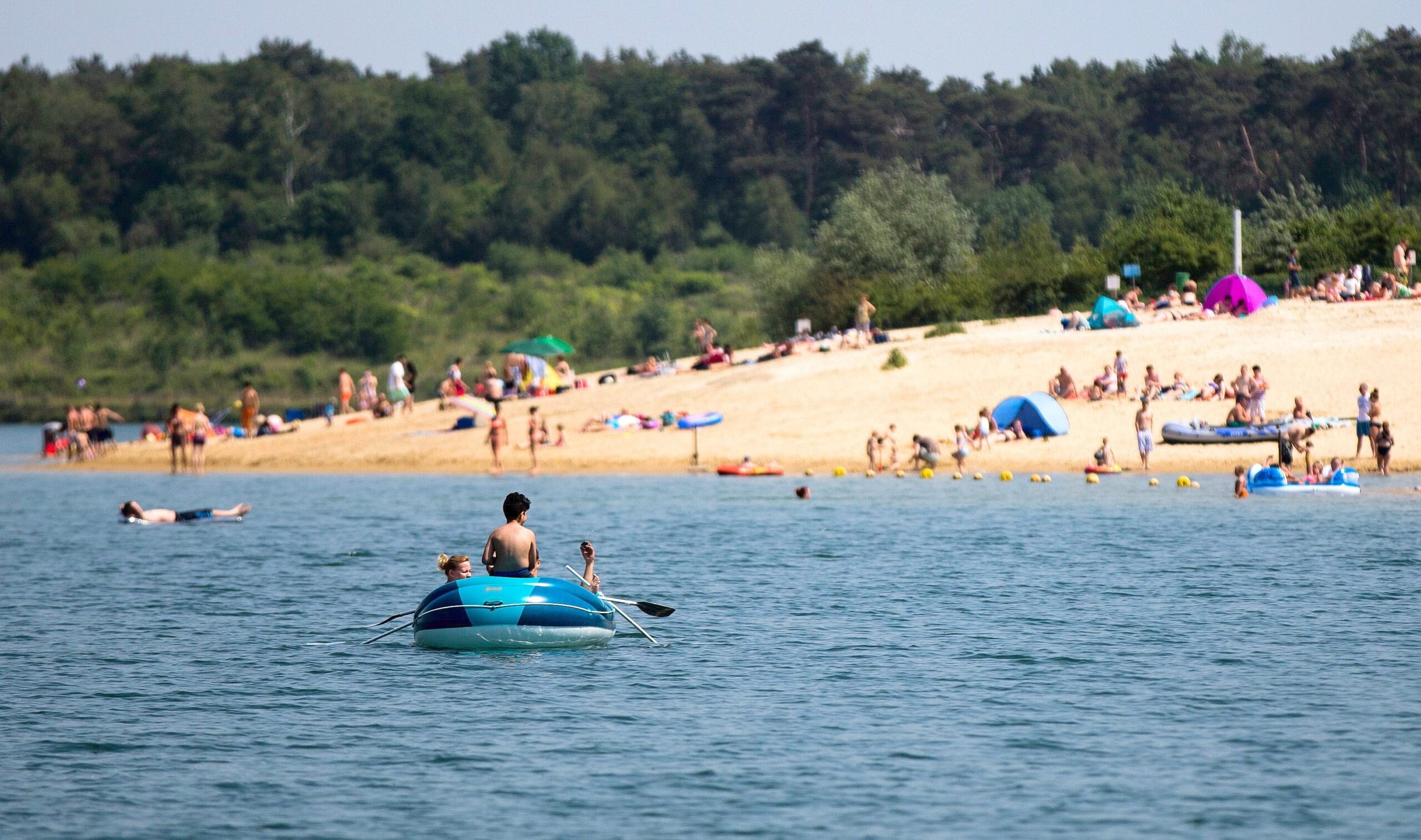 ... oder am Silbersee II in Haltern: Wer konnte,...