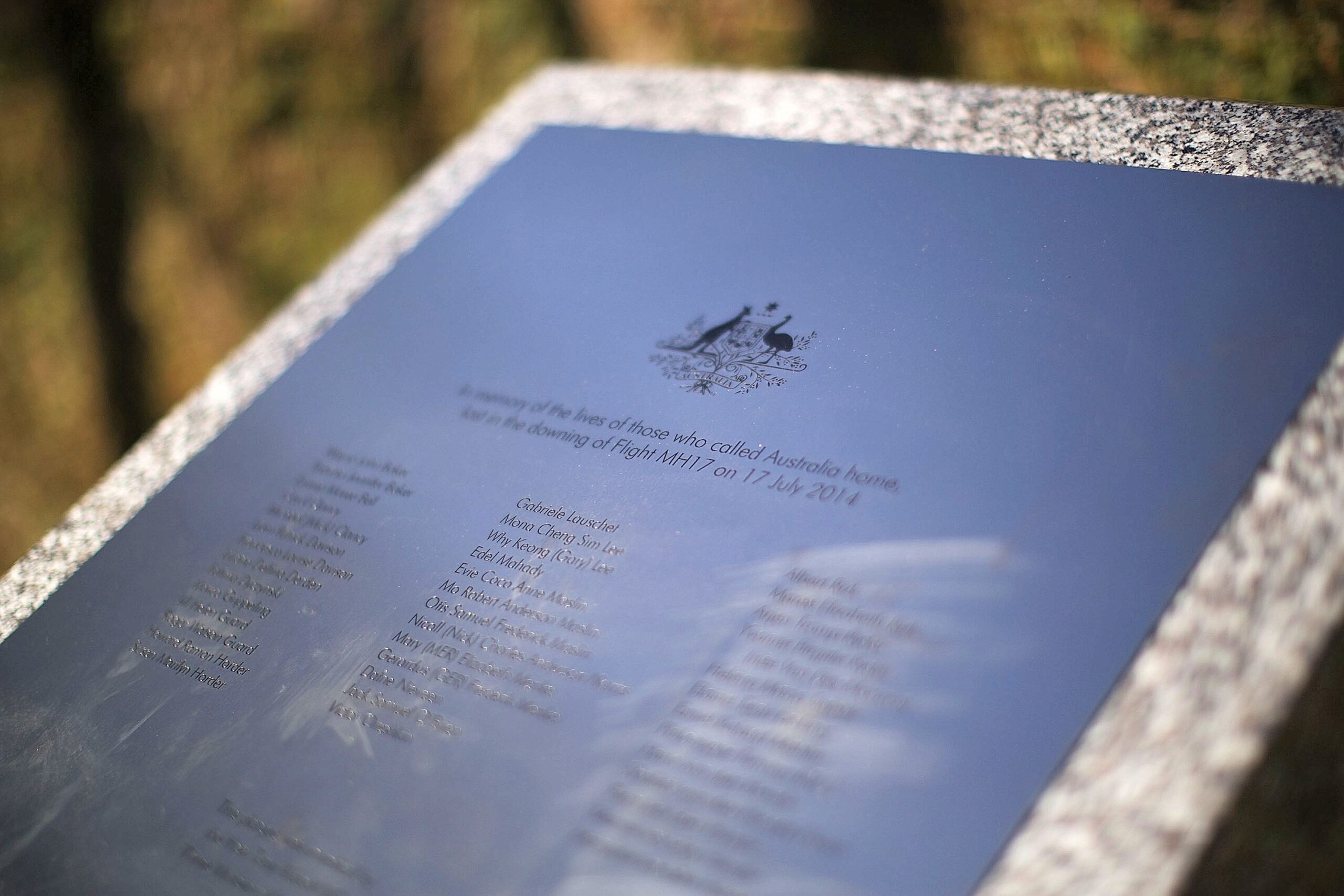 Blick nach Australien. An Bord von Flug MH17 waren auch Reisende aus Australien. In Canberra wurde ebenfalls am Jahrestag nach dem Absturz der Opfer gedacht.