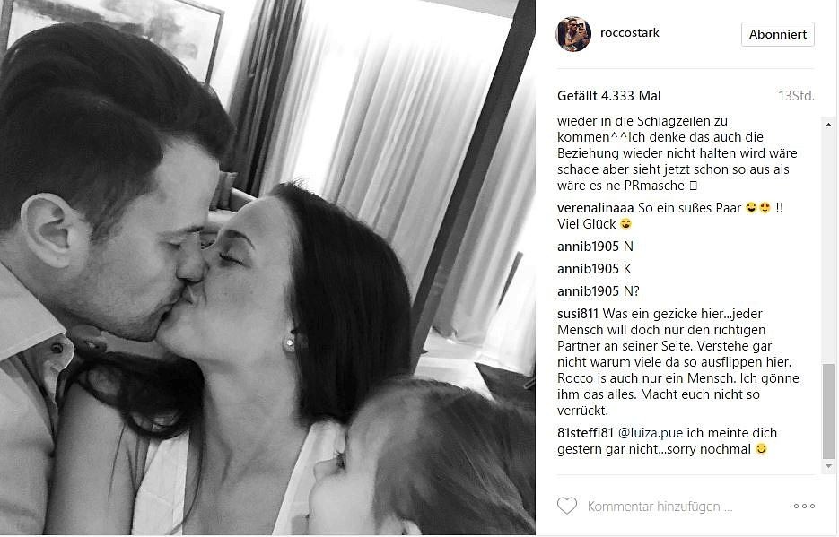 Rocco Stark und seine Freundin sorgen mit einem Post auf Instagram für Spekulationen.
