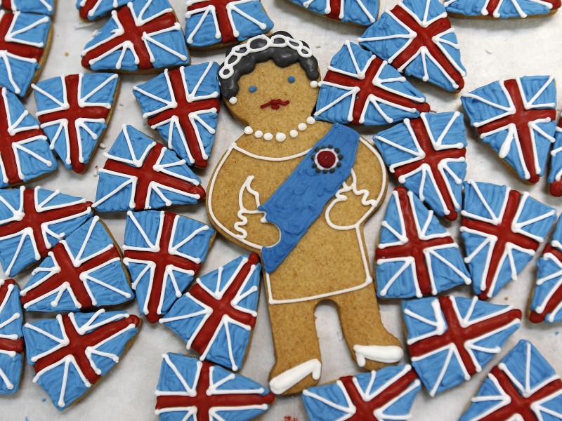 Und auch die Konditoren und Bäcker beteiligen sich am Kult: Biskuits zu Ehren der Queen.