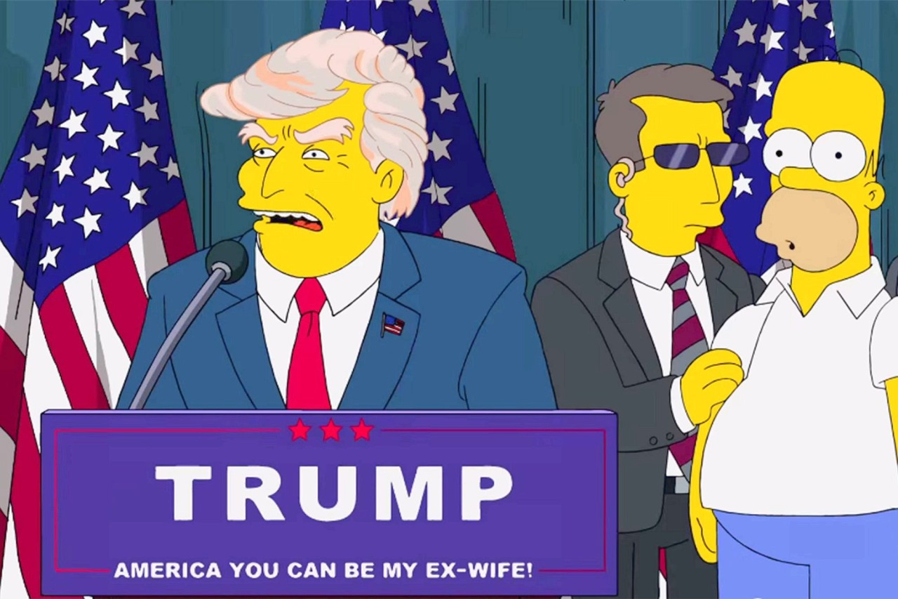 In der Folge vom 7. Juli 2015 sagen die „Simpsons“ die Präsidentschaft Trumps nicht voraus. Die Episode basiert auf seiner Ankündigung vom 16. Juni 2015, für das Amt des US-Präsidenten kandidieren zu wollen.  