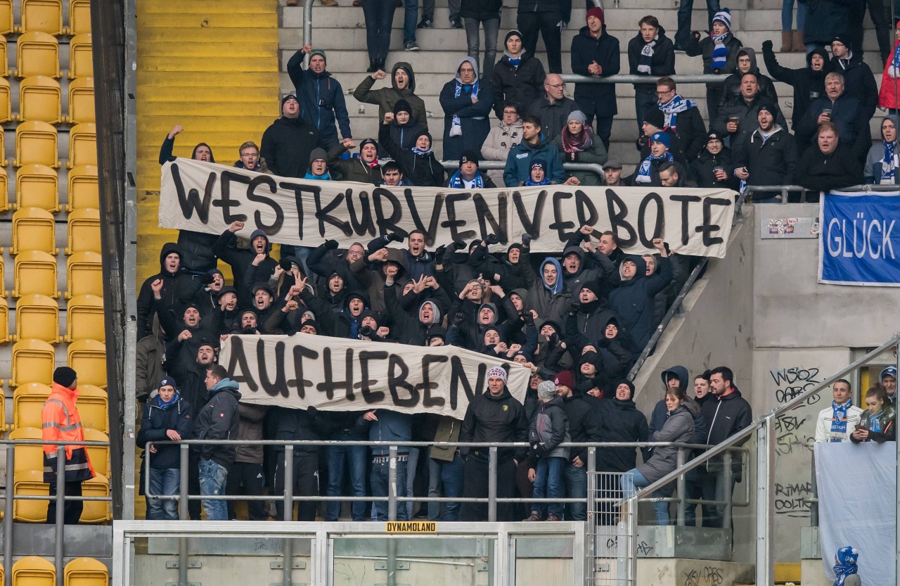 Die Bochumer Fans protestierten gegen die neue Ticket-Situation.