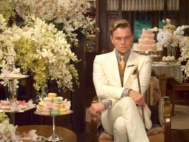 „Der große Gatsby“: Leo verkörpert in der Literaturverfilmung mit pomadiger Haartolle den neureichen Millionär Jay Gatsby.