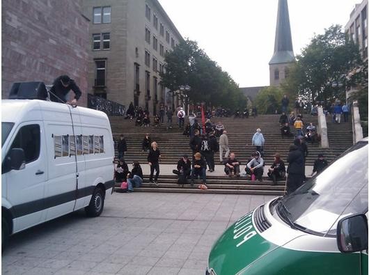 Gegendemonstration in Dortmund.