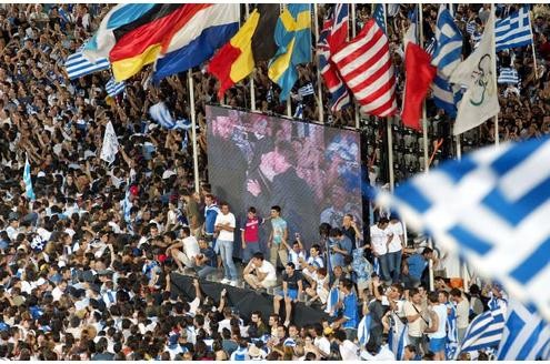 Hunderttausende feierten die griechischen Fußballer.