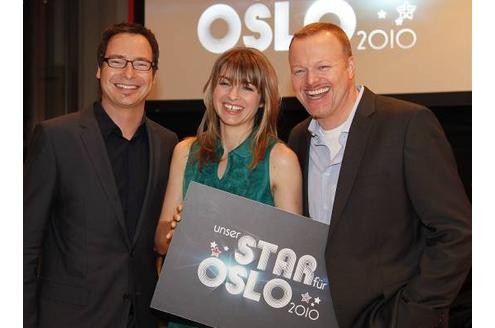Das Trio mit dem markanten Lächeln: Matthias Opdenhövel, Sabine Heinrich und Stefan Raab suchen den Star für Oslo.