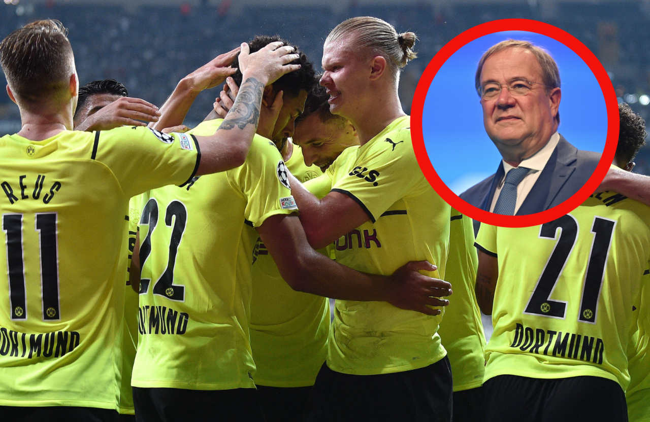 CDU-Kanzlerkandidat Armin Laschet gratulierte Borussia Dortmund zum Sieg. 