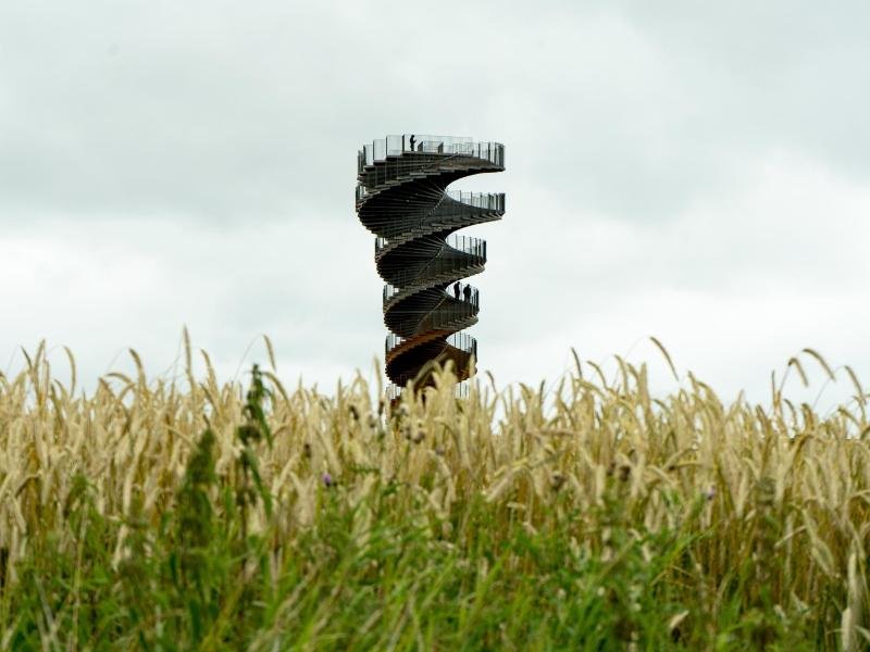 Der spiralförmige Aussichtsturm Marsktårnet in Dänemark ist ein architektonischer Hingucker.