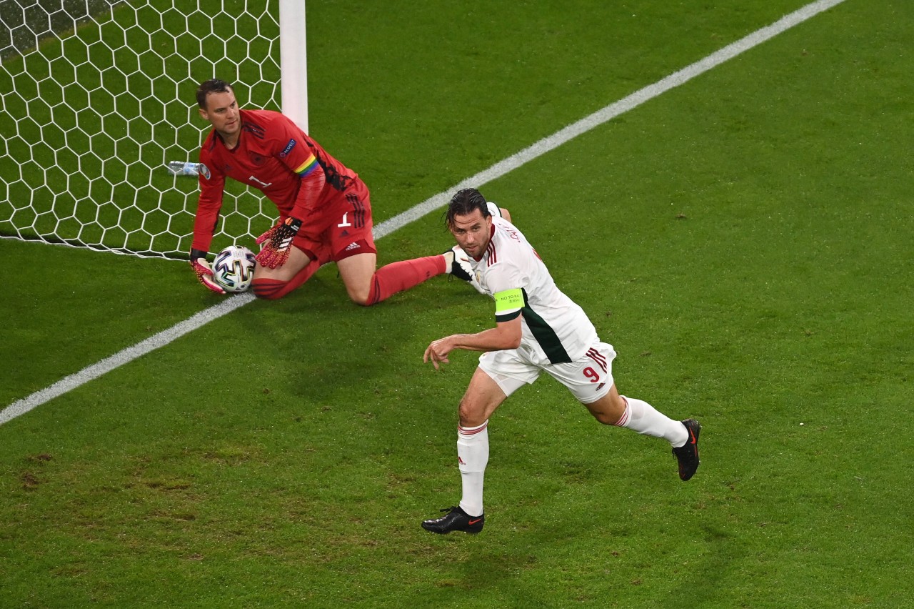 Ádám Szalai bezwingt Manuel Neuer zum 0:1 bei der EM 2021.