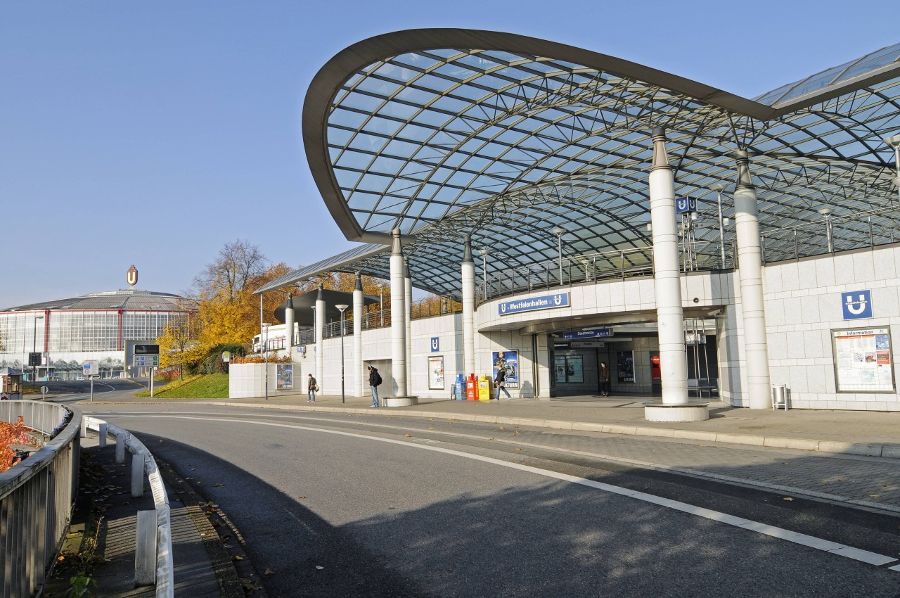 Die U-Bahn-Station „Westfalenhallen“ in Dortmund.