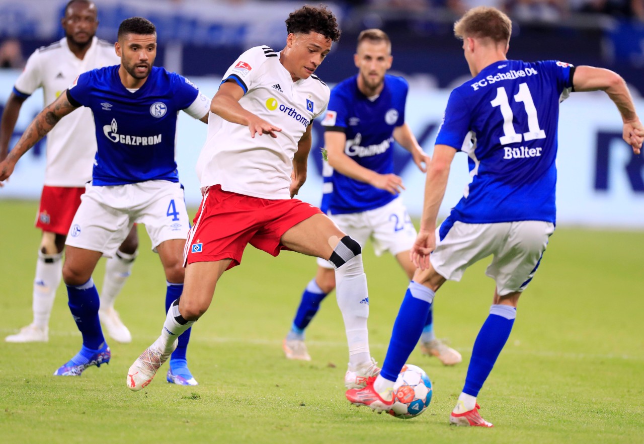 Das Hinspiel zwischen dem FC Schalke 04 und dem Hamburger SV ging mit 1:3 aus.