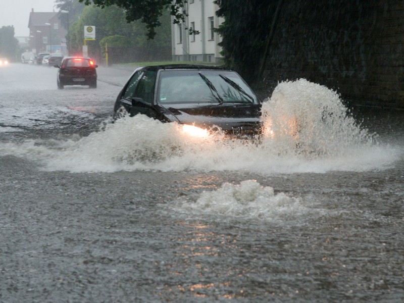 Viele Straßen in Gladbeck sind ebenfalls überflutet.