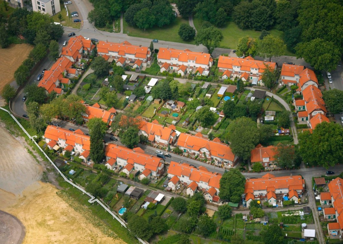 Luftbild der Siedlung Schüngelberg in Gelsenkirchen-Buer