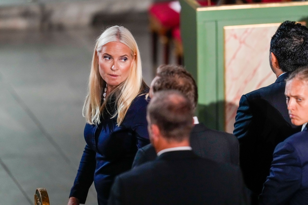 Kronprinzessin Mette-Marit von Norwegen beim Gedenkgottesdienst in Oslo.