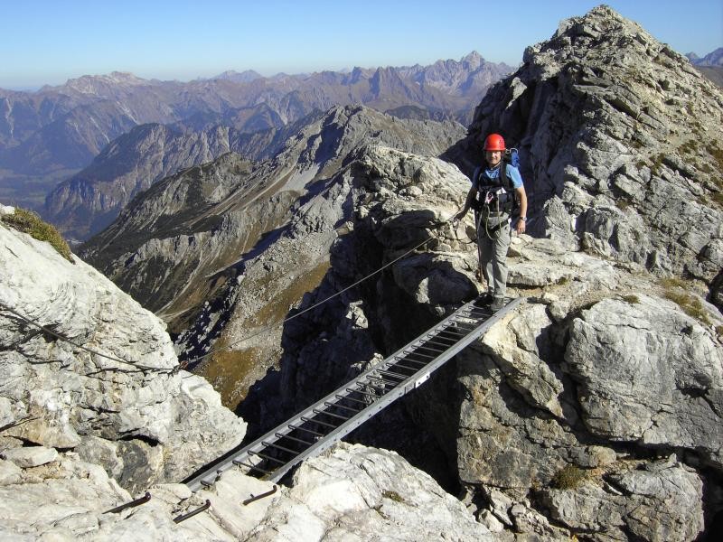 Besondere Ausblicke bietet der Mindelheimer Klettersteig - er ist allerdings etwas anspruchsvoller als der Hindelanger Steig.