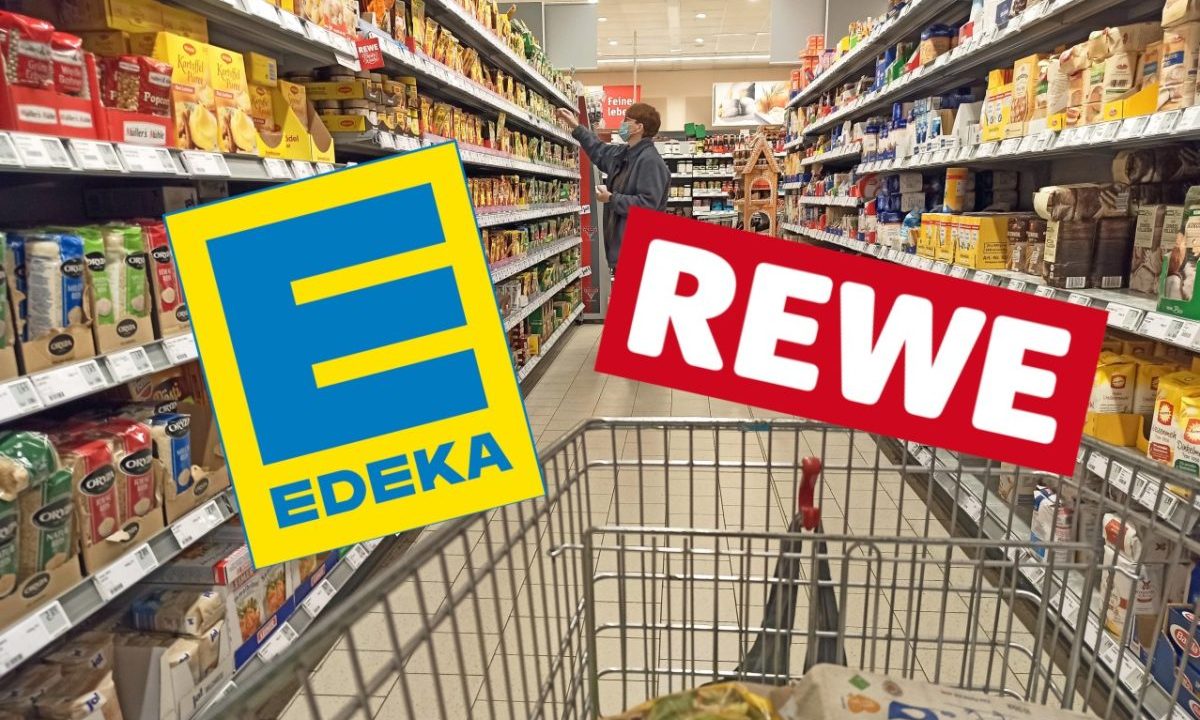 Edeka, Rewe und Co. Einkaufswagen Regale