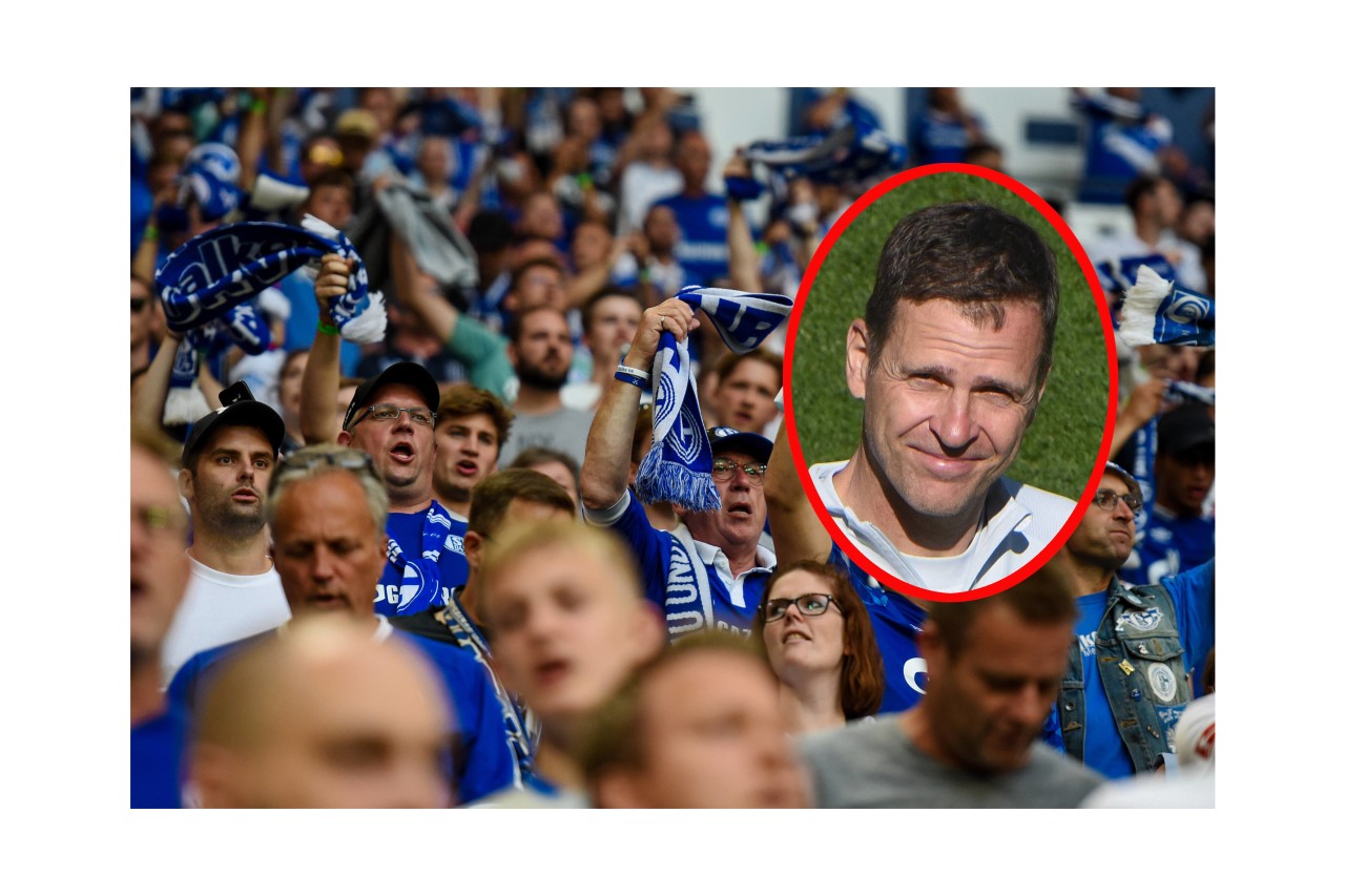 Fans des FC Schalke 04 regen sich über DFB-Manager Oliver Bierhoff auf. 