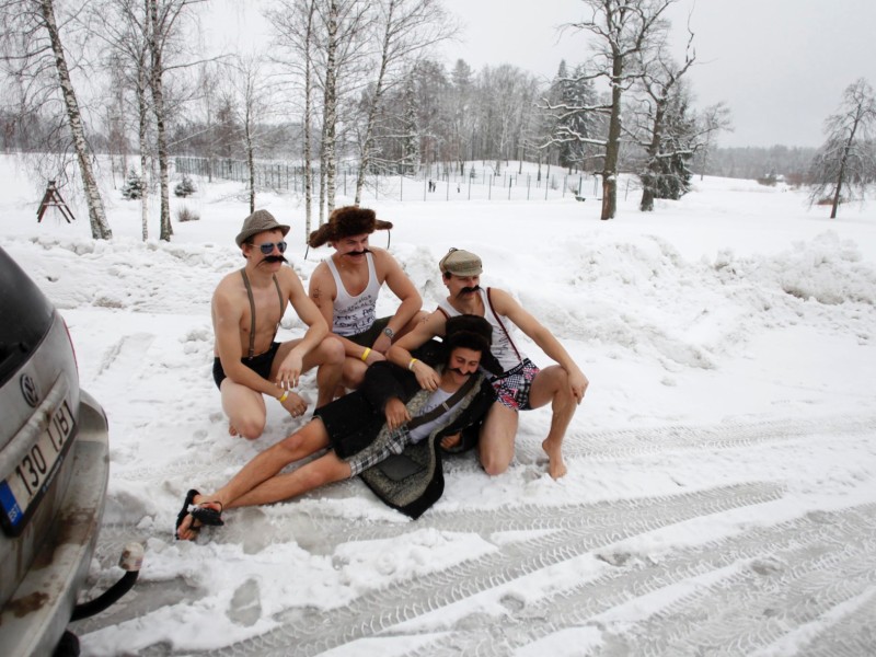 Rund 600 Menschen haben am Sonntag am vierten Europäischen Sauna-Marathon in Estland teilgenommen. 