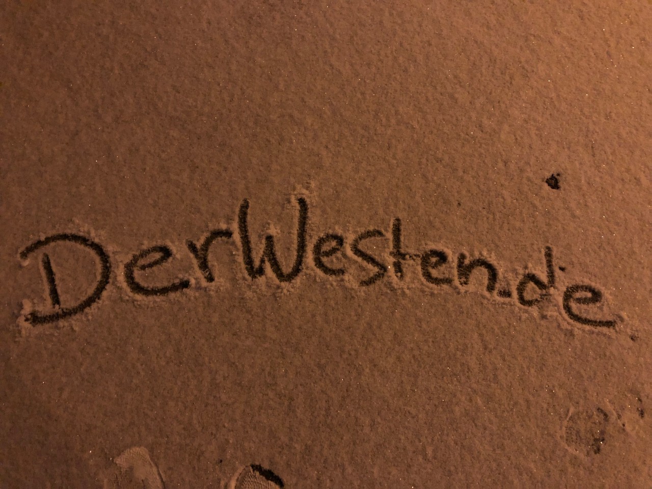 Danke an Justin Brosch für dieses kalligraphische Kunstwerk im Essener Schnee!