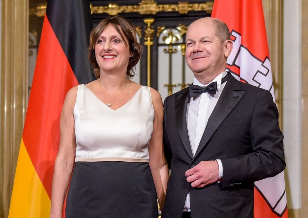 Olaf Scholz und seine Ehefrau Britta Ernst.