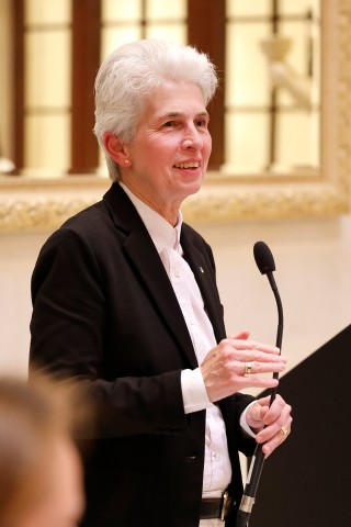Marie-Agnes Strack-Zimmermann (FDP) hielt am Mittwochabend eine Rede im Berliner Hotel Adlon. 