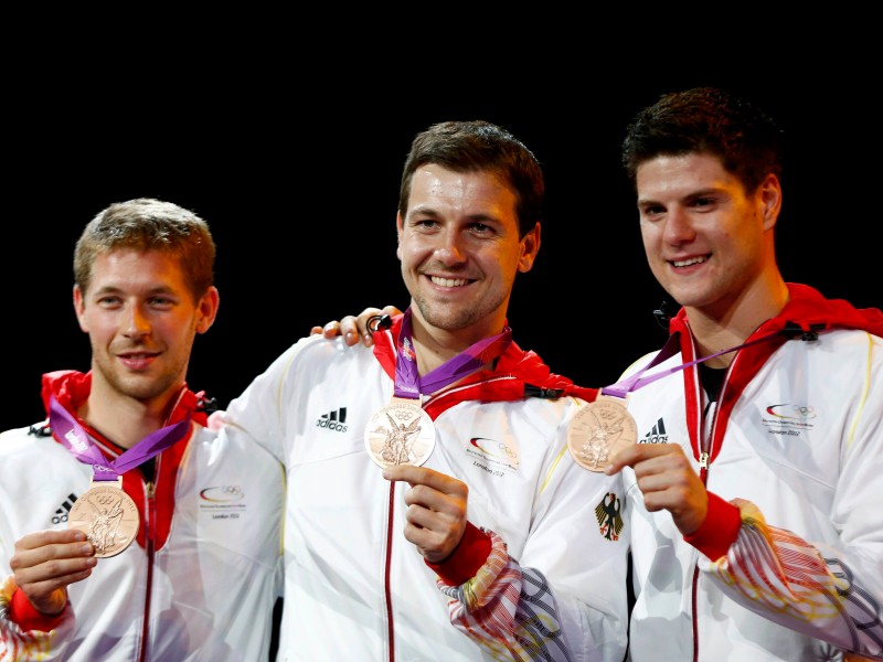 Für Dimitrij Ovtcharov bedeute der 3. Platz im Team-Wettbewerb schon die zweite Bronzemedaille bei diesen Spielen.