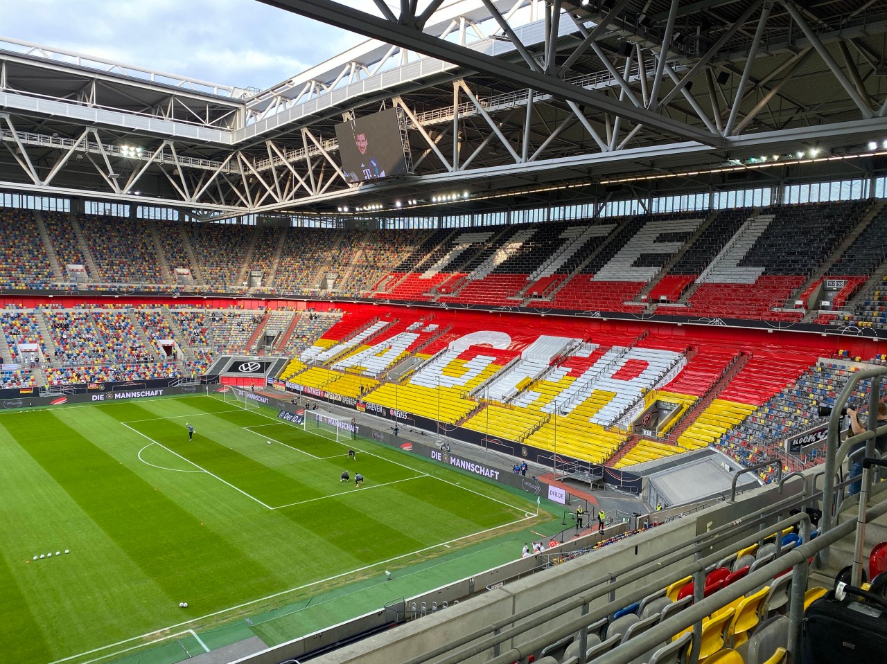 Choreo beim Spiel Deutschland gegen Lettland.