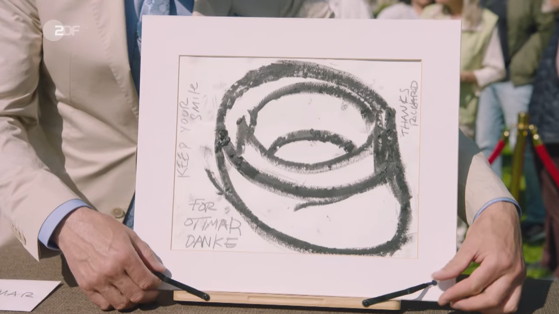 Die Zeichnung, die Ottmar von Richard Serra erhalten ist, ein Unikat.