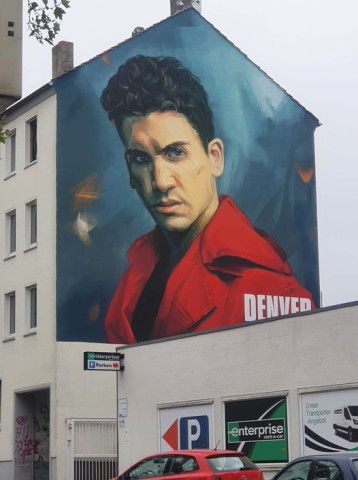 An einer Hauswand auf der Feldstraße in Dortmund prangt jetzt dieses Gemälde.