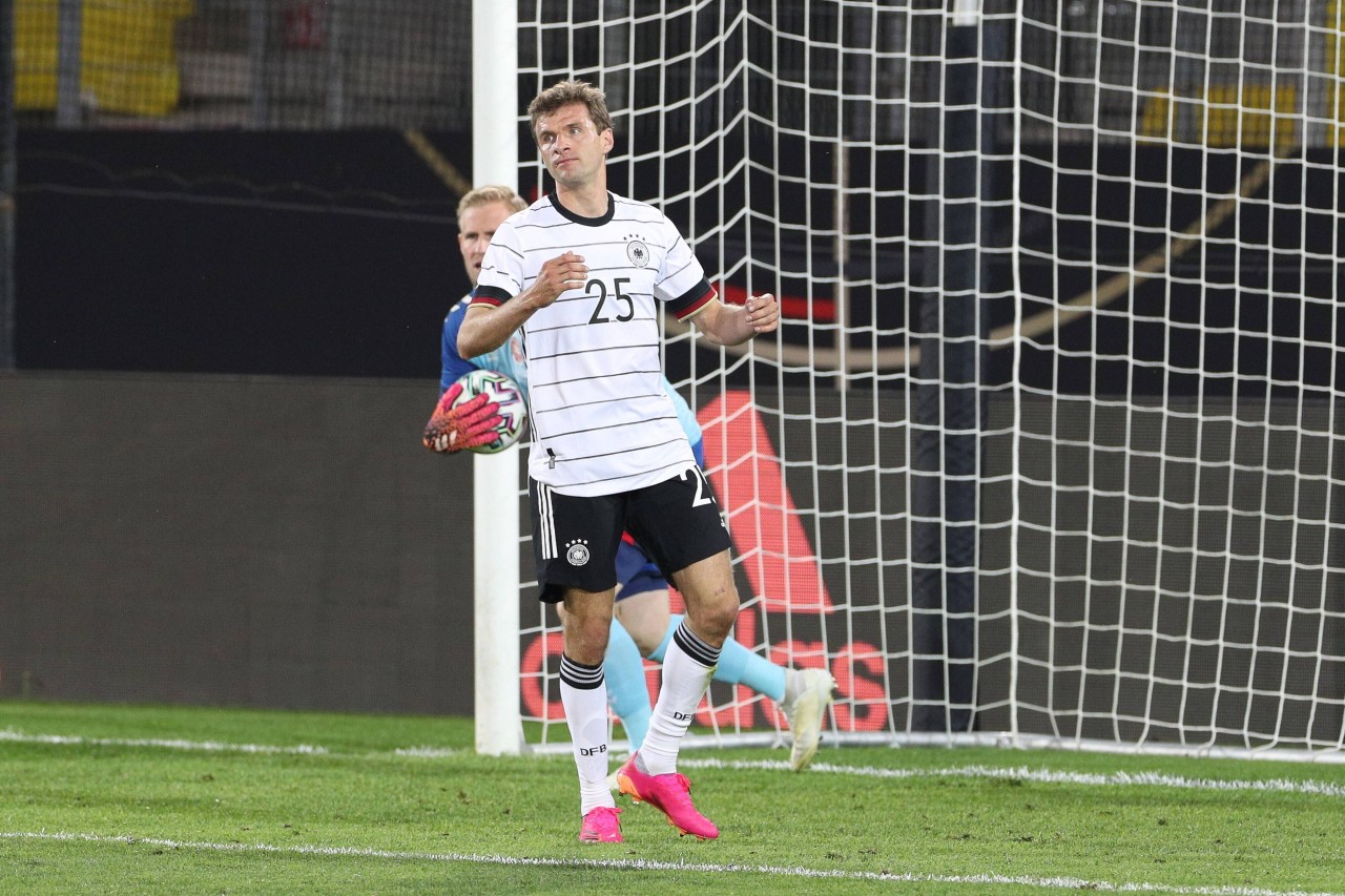 Deutschland gegen Dänemark: Thomas Müller hätte gleich zum Einstand ein Treffer machen können.