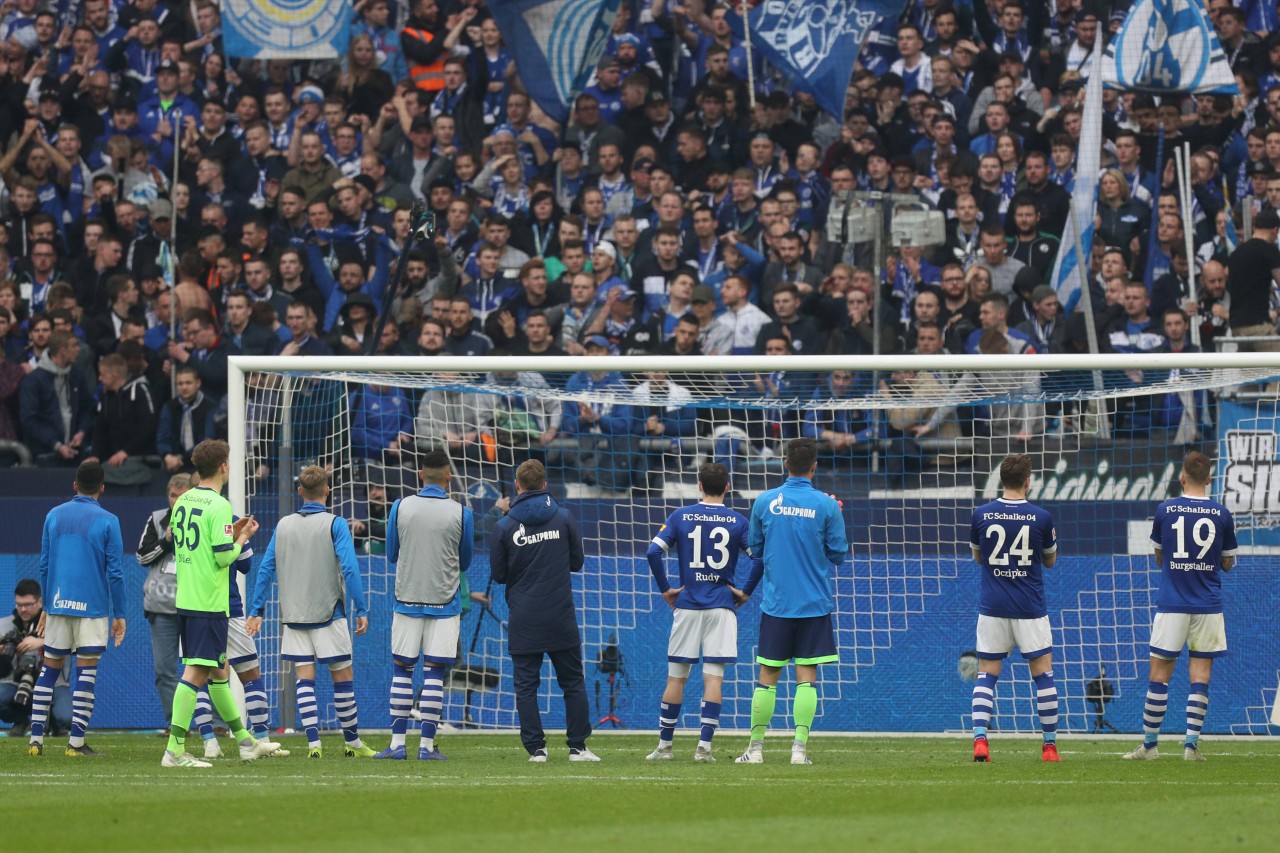 Von einem großen Teil der Schalker Fans wurden die Spieler vorbildlich unterstützt.