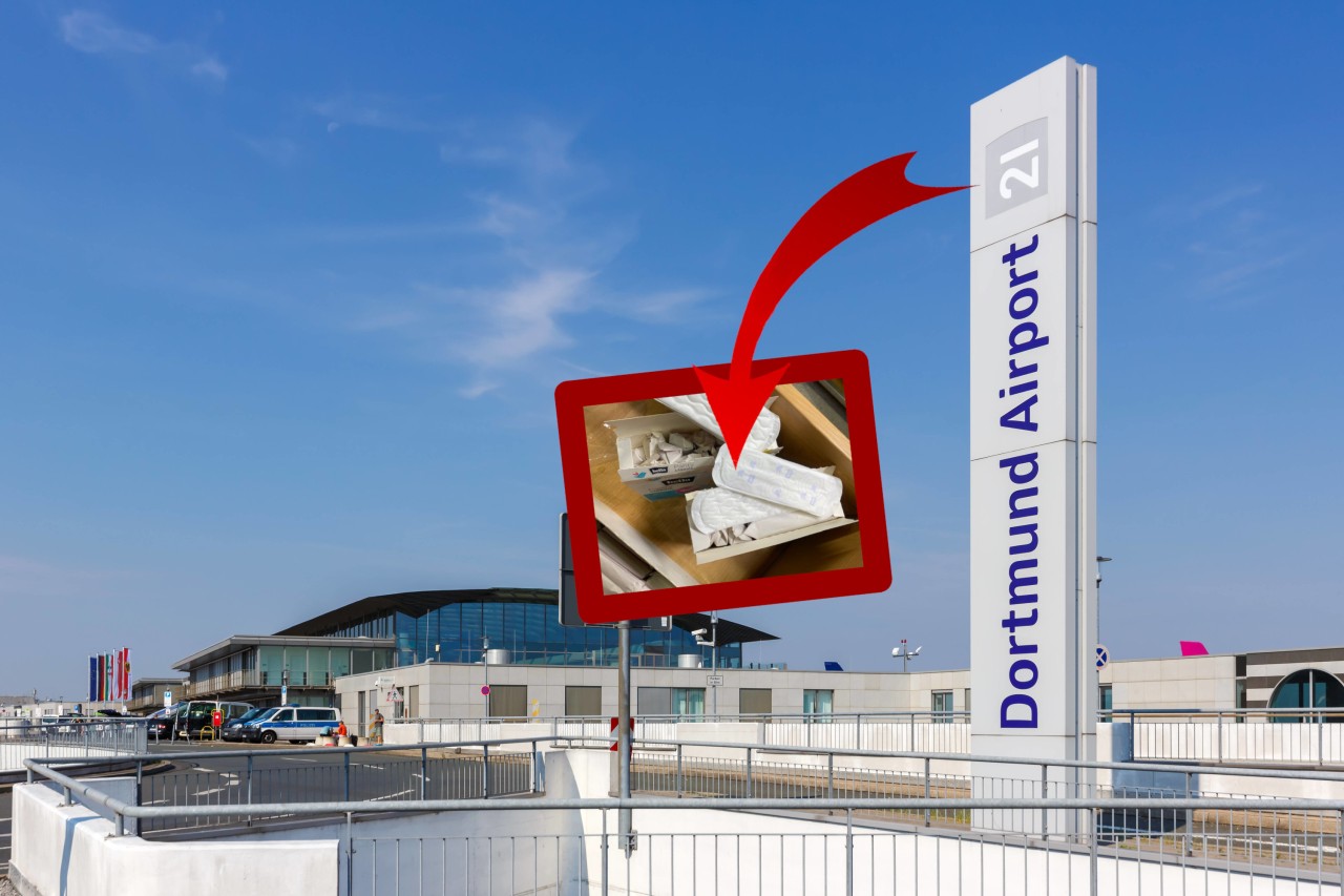 Die Polizei hat eine Schmugglerin am Flughafen Dortmund erwischt. 