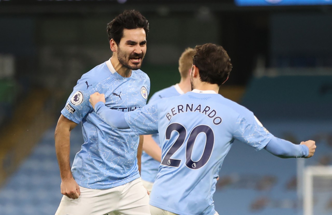 Ilkay Gündogan kommt aus dem Jubeln kaum noch heraus.