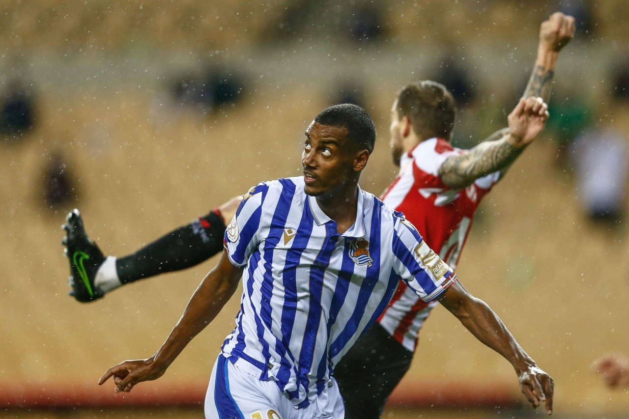 Alexander Isak im Pokalfinale für Real Sociedad.