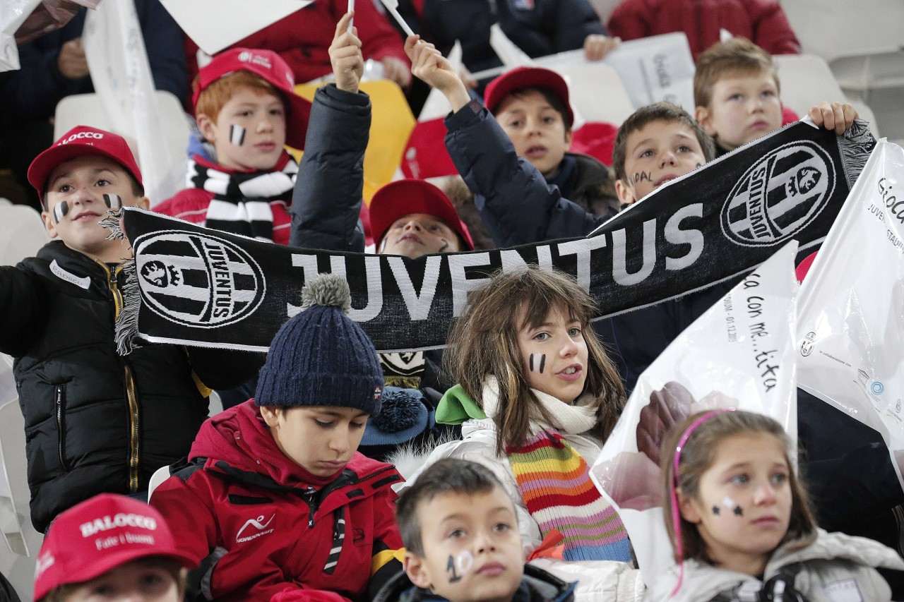 Zum Spiel Juventus Turin gegen Udinese Calcio waren zwei Blöcke nur für Kinder geöffnet.