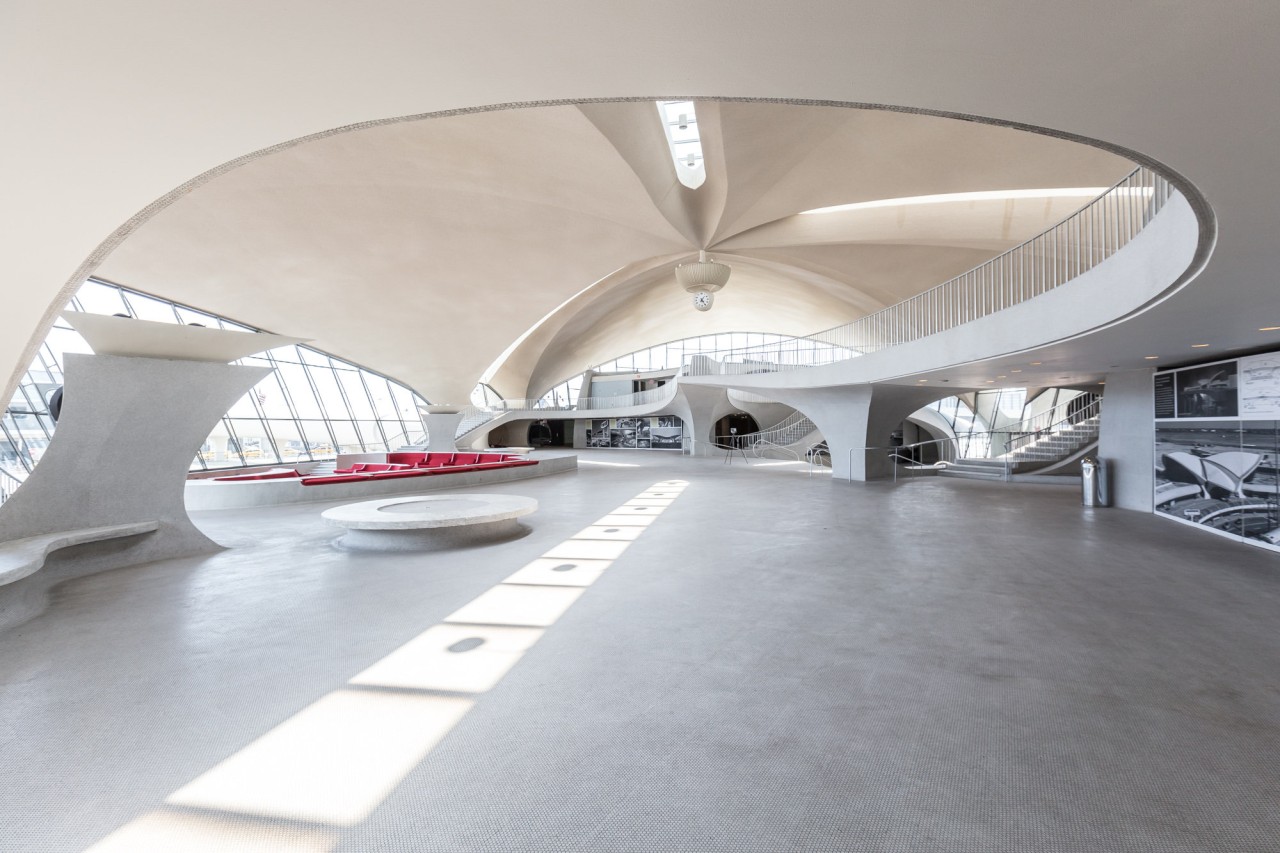 Geschwungene Formen und jede Menge Beton: Das TWA-Terminal gilt als architektonischer Juwel.