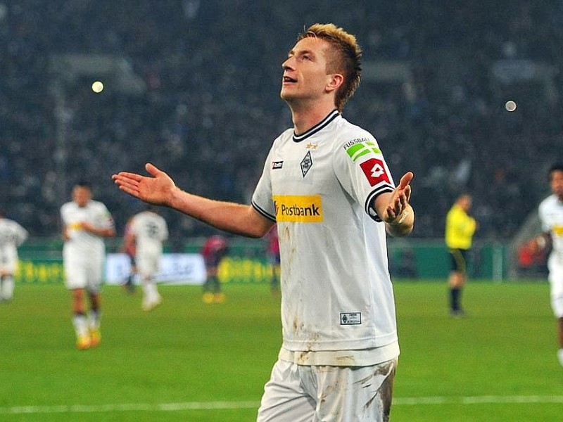 Der Doppeltorschütze Marco Reus jubelt für die Borussia