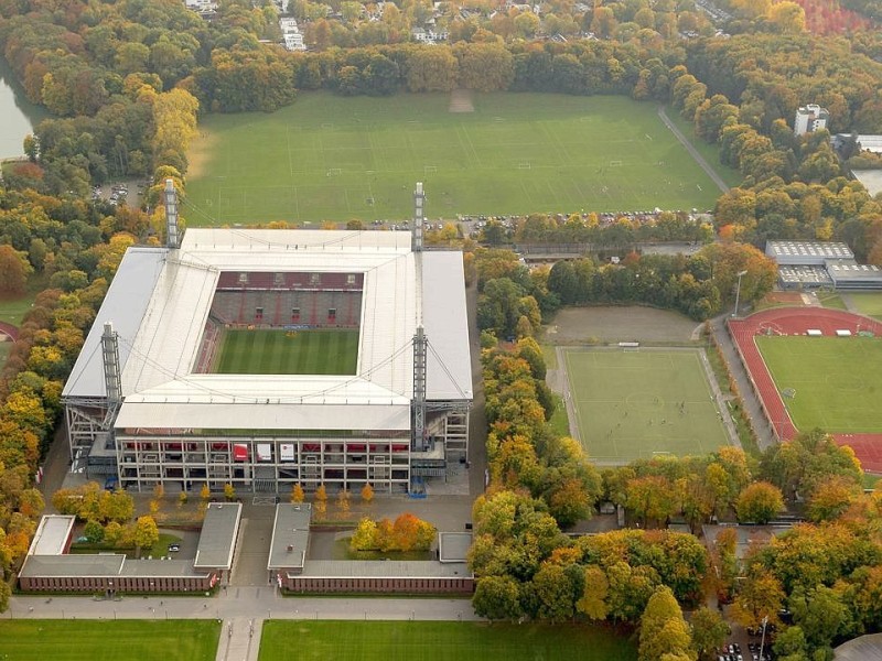 Luftbild, ReviuerEnergieStadion, 1.FC Koeln, Rhein-Energie-Stadion, 2.Bundesliga,  Koeln, Rheinland, Nordrhein-Westfalen, Deutschland, Europa